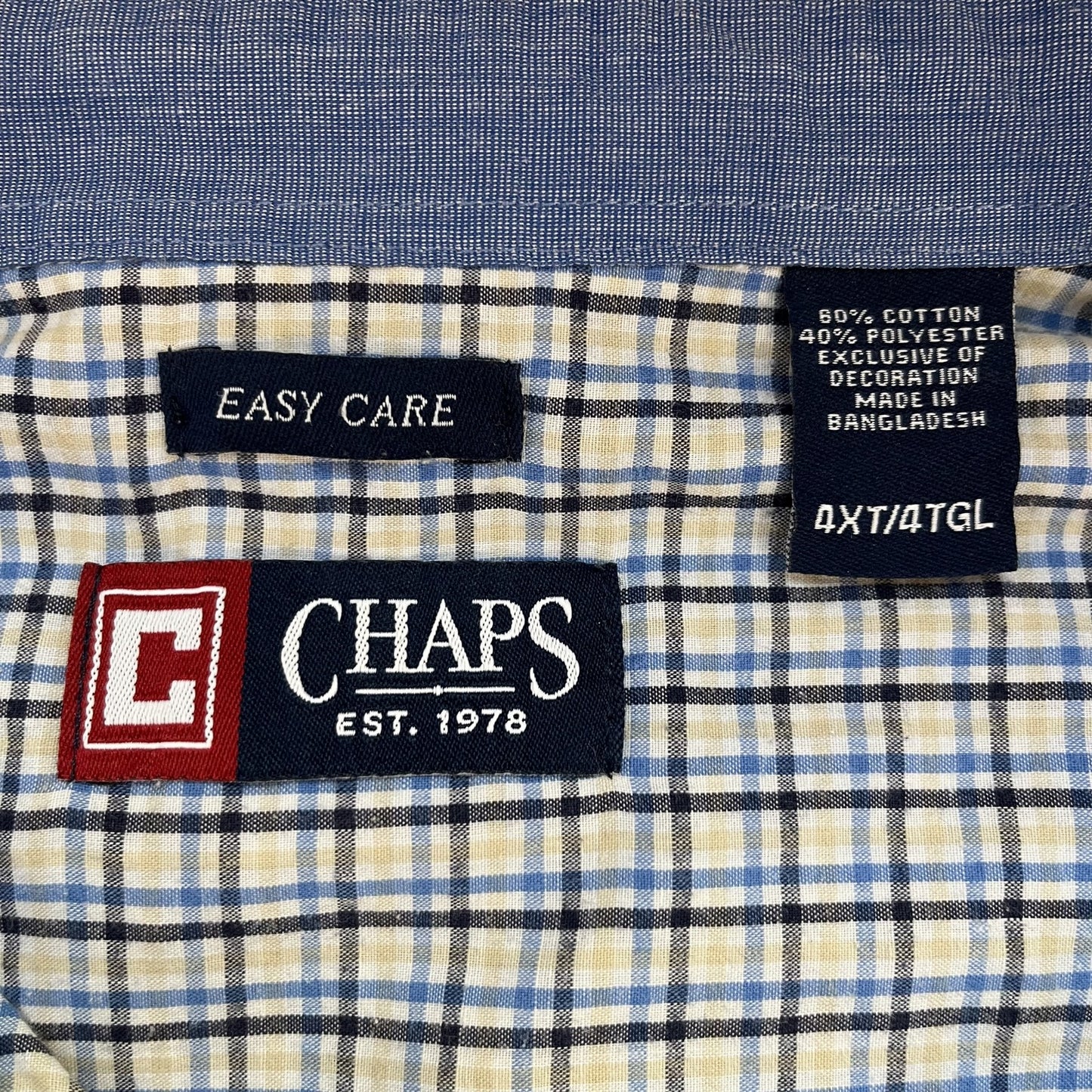 00s vintage 古着　ビンテージ　チャップス　CHAPS 長袖シャツ　チェック柄　ボタンダウン　オーバーサイズ