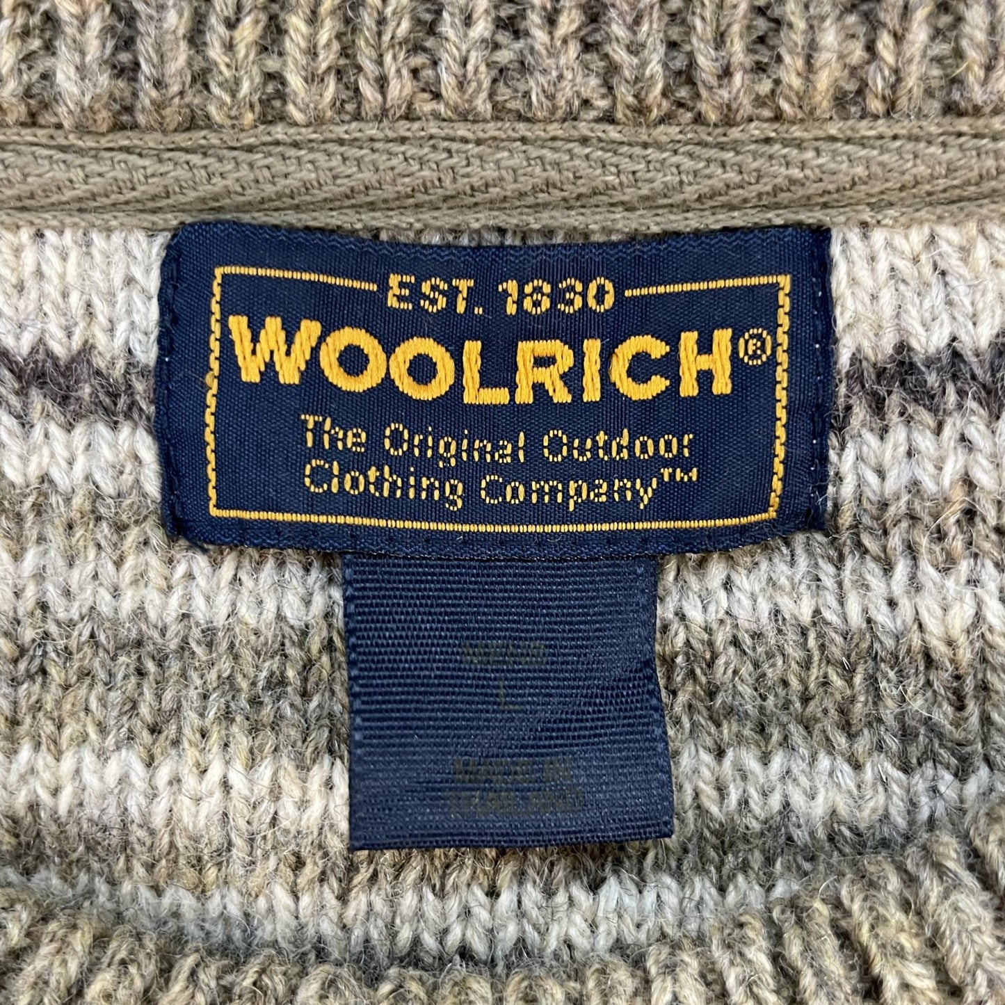 90s vintage 古着　ビンテージ　ウールリッチ　WOOLRICH アウトドア　ボーダー柄　ニットセーター　紳士　シンプル