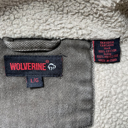 00s 古着　ビンテージ　vintage ウルヴァリン　ダックベスト　フルジップ　ワーク　アウトドア　裏地フリース　WOLVERINE