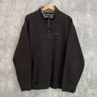 00s vintage 古着　ビンテージ　IZOD イゾット　ハーフジップ　スウェット　ワンポイントロゴ　シンプル