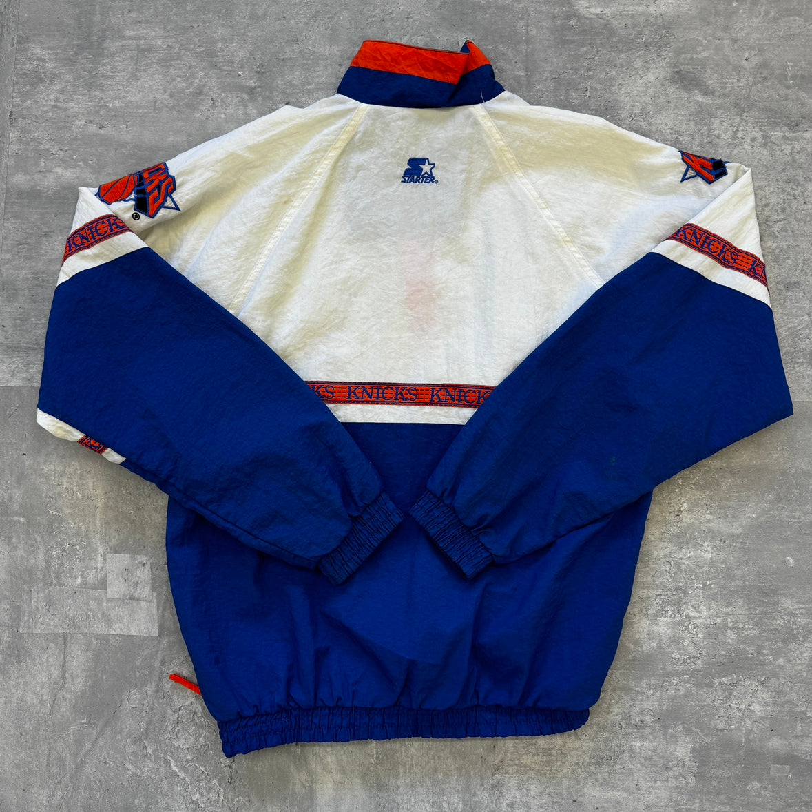 90s vintage 古着 STARTER ナイロンジャケット アノラック KNICKS ニックス NBA