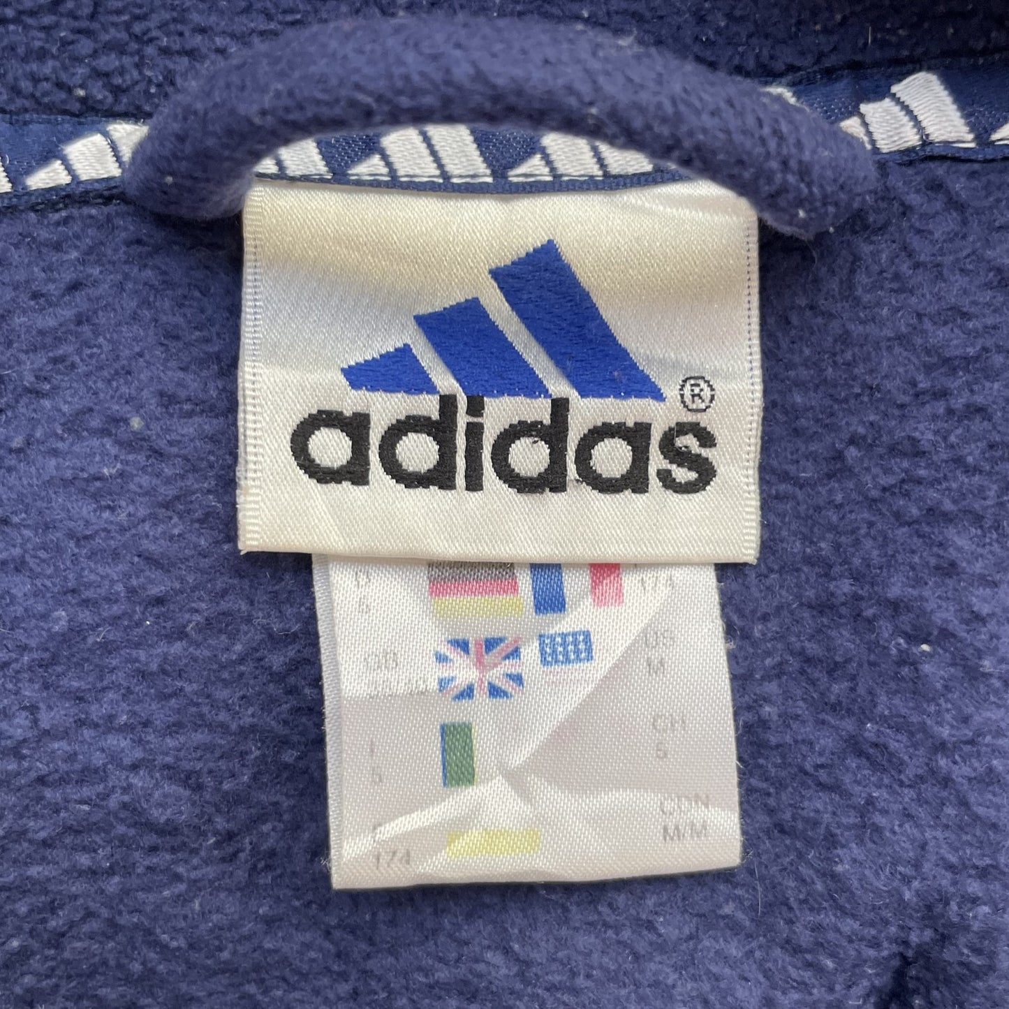 90s 00s vintage 古着　ビンテージ　adidas アディダス　フリースジャケット　ワンポイント　ロゴ刺繍　長袖