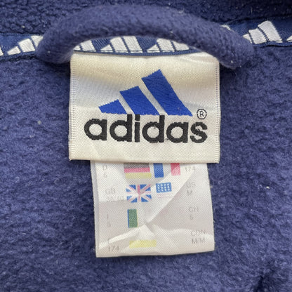 90s 00s vintage 古着　ビンテージ　adidas アディダス　フリースジャケット　ワンポイント　ロゴ刺繍　長袖