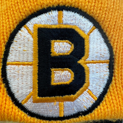 NHL ボストンブルーインズ BOSTON ニット帽 刺繍 古着