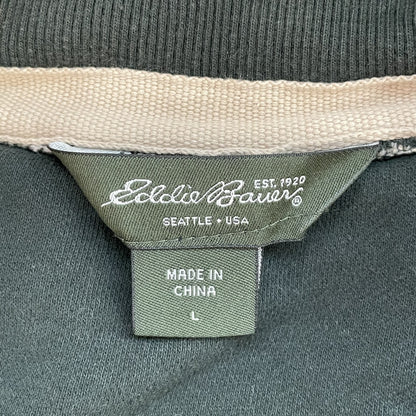 00s vintage 古着　ビンテージ　エディーバウアー　EddieBauer　ロゴ刺繍　スウェット　ブルゾン　裏ボア