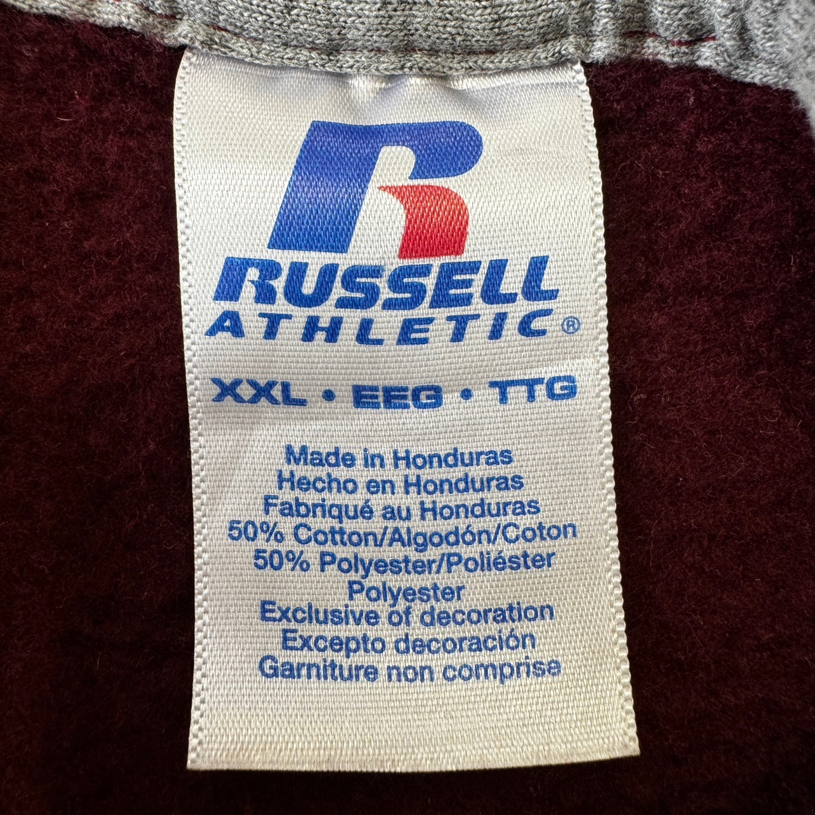 Russell Athletic ラッセルアスレチック 無地スウェット 裏起毛 サイズ2XL ホンジュラス製