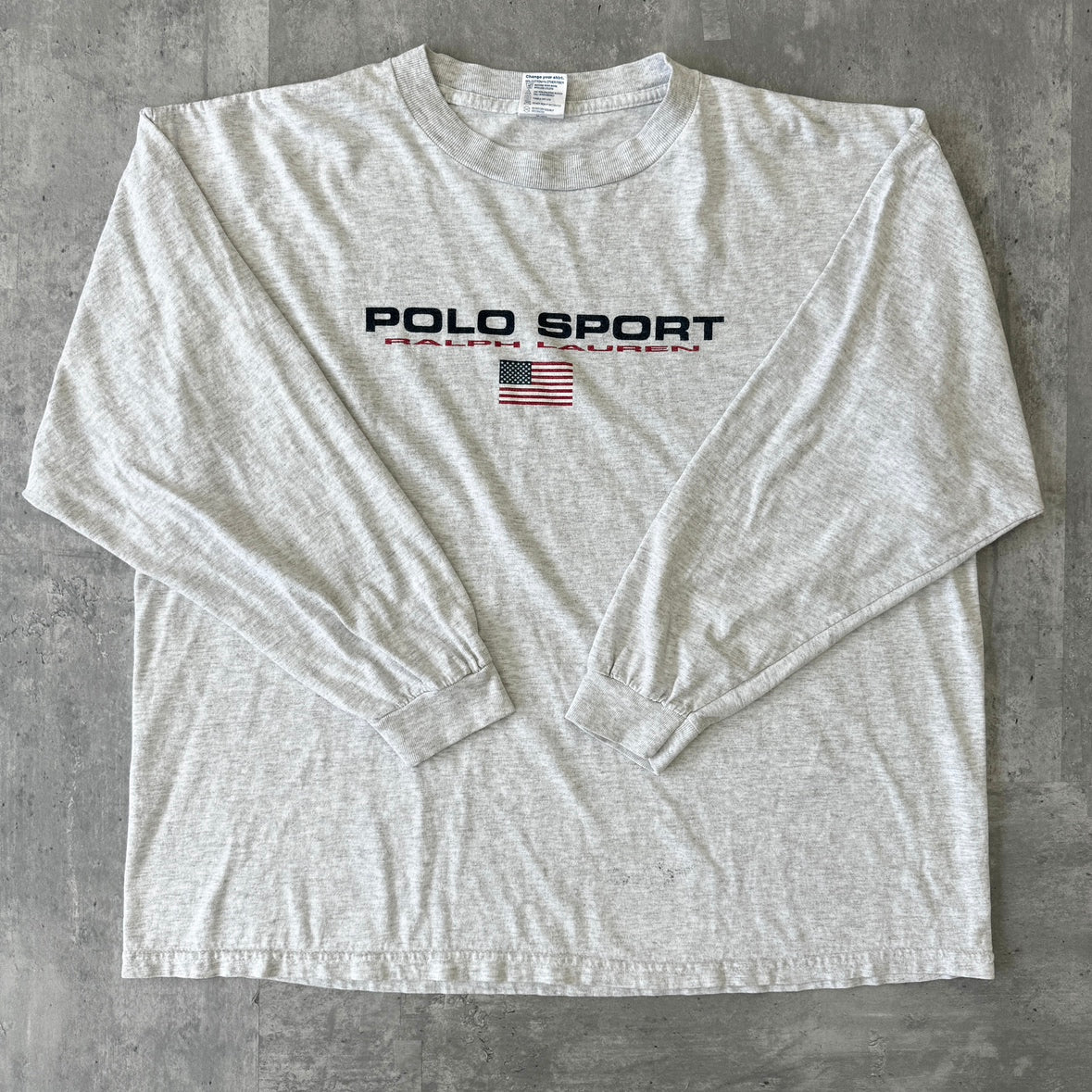 DELTA デルタ 長袖Tシャツ POLOSPORTS フロントプリント サイズXL 古着