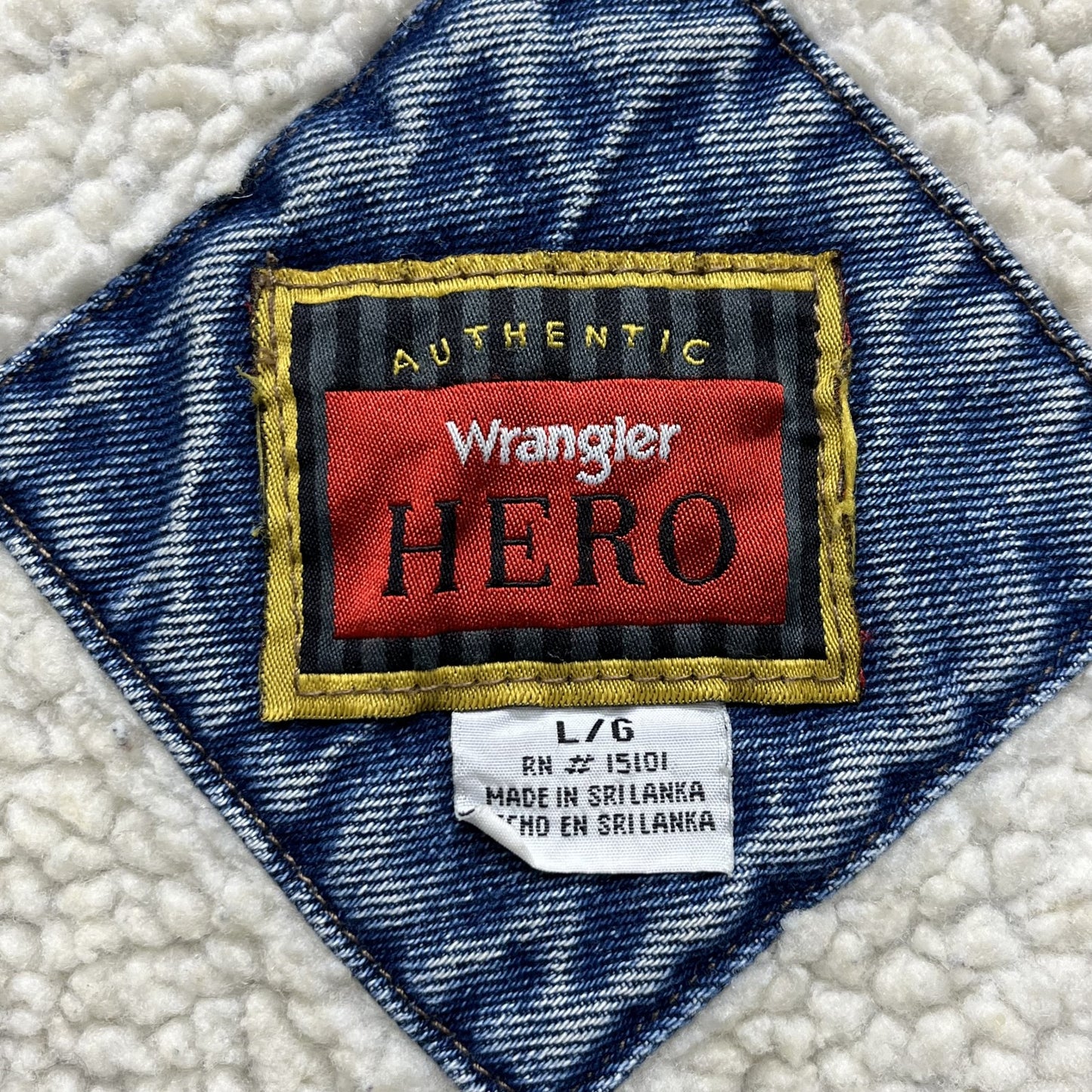 90s vintage 古着　ビンテージ　ラングラー　Wrangler　デニムジャケット　デニムボア　インディゴ