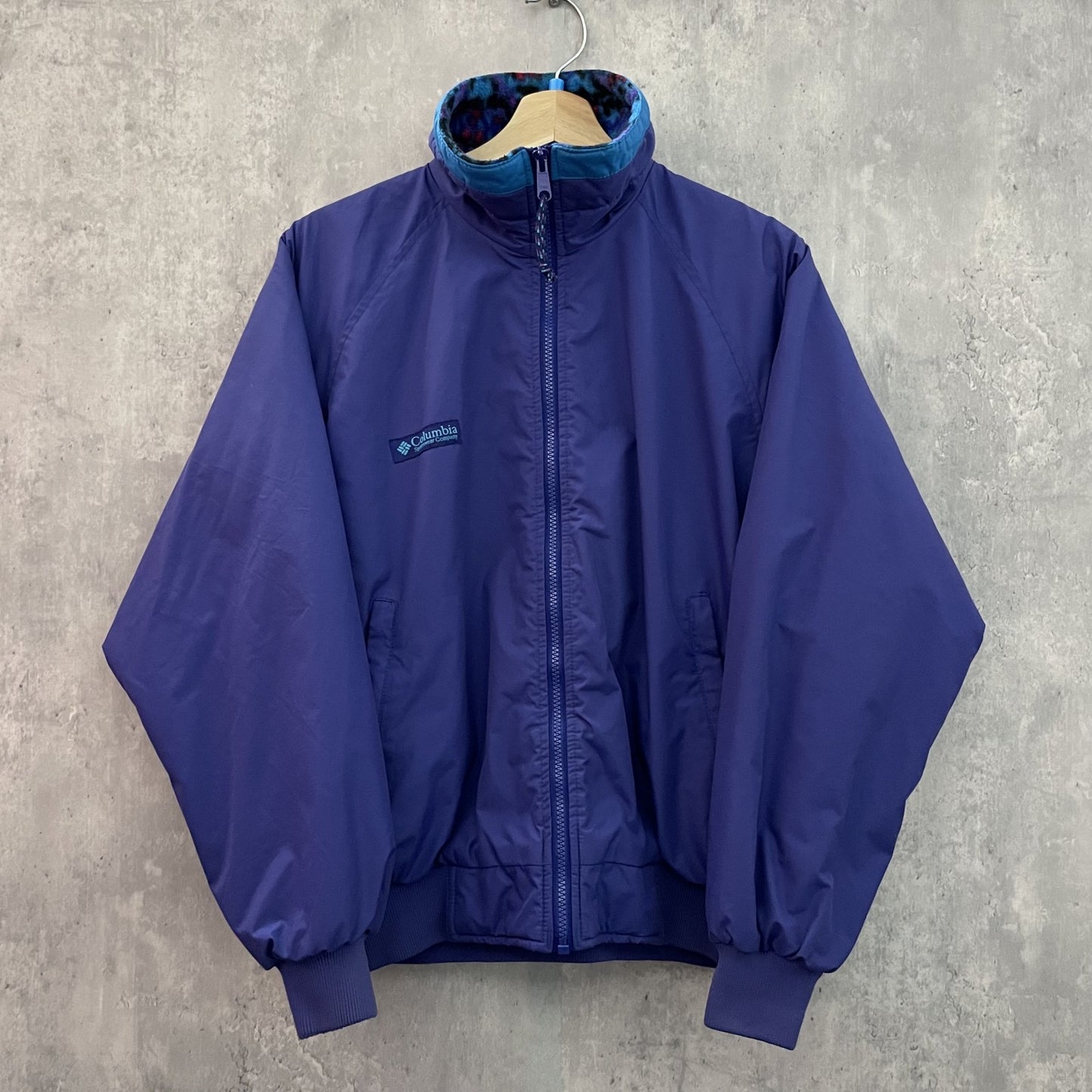 90s vintage 古着　ビンテージ　コロンビア　Columbia ナイロン　フリース　アウトドアジャケット　フルジップ　ブルゾン