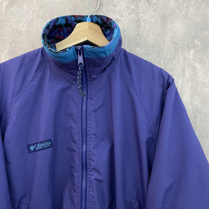 90s vintage 古着　ビンテージ　コロンビア　Columbia ナイロン　フリース　アウトドアジャケット　フルジップ　ブルゾン