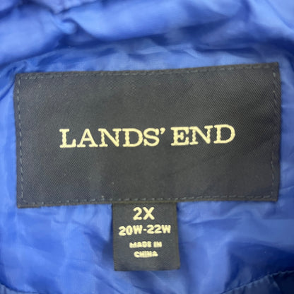 LANDS'END ランズエンド キルティングジャケット 中国製 ブルー 2Xサイズ