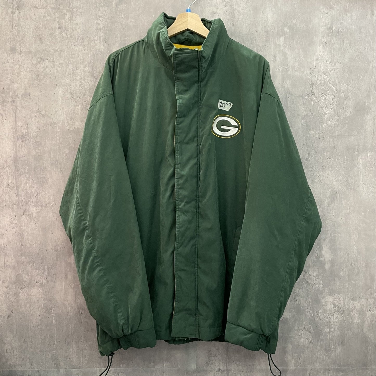 90s vintage 古着　ビンテージ　パッカーズ　Packers フルジップジャケット　ワンポイントロゴ　チーム　ドローコード