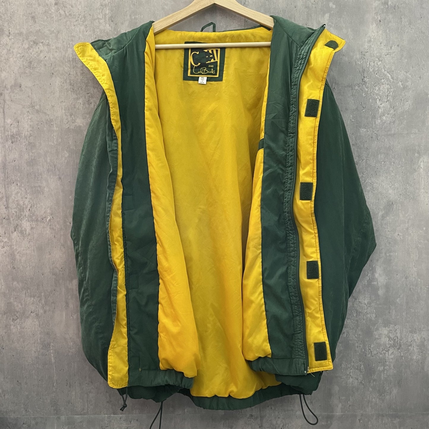 90s vintage 古着　ビンテージ　パッカーズ　Packers フルジップジャケット　ワンポイントロゴ　チーム　ドローコード