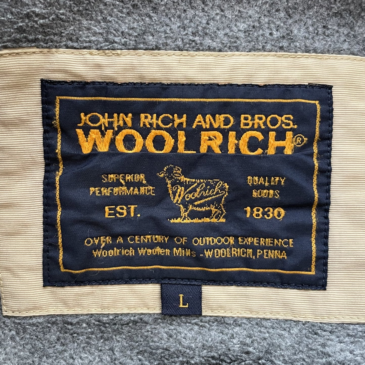 00s vintage 古着　ビンテージ　ウールリッチ　ナイロンジャケットWOOLRICH アウトドア　ロゴ刺繍　カジュアル　フルジップ