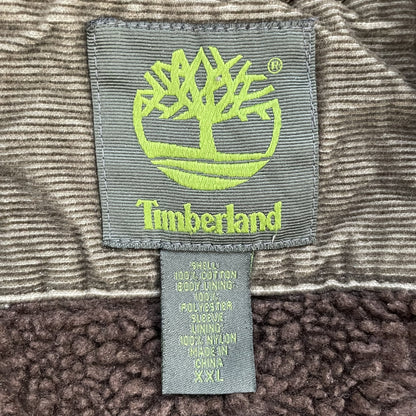 90s vintage 古着　ビンテージ　ティンバーランド　ロゴ刺繍　Timberland　コーデュロイ　襟ボア　フルジップ