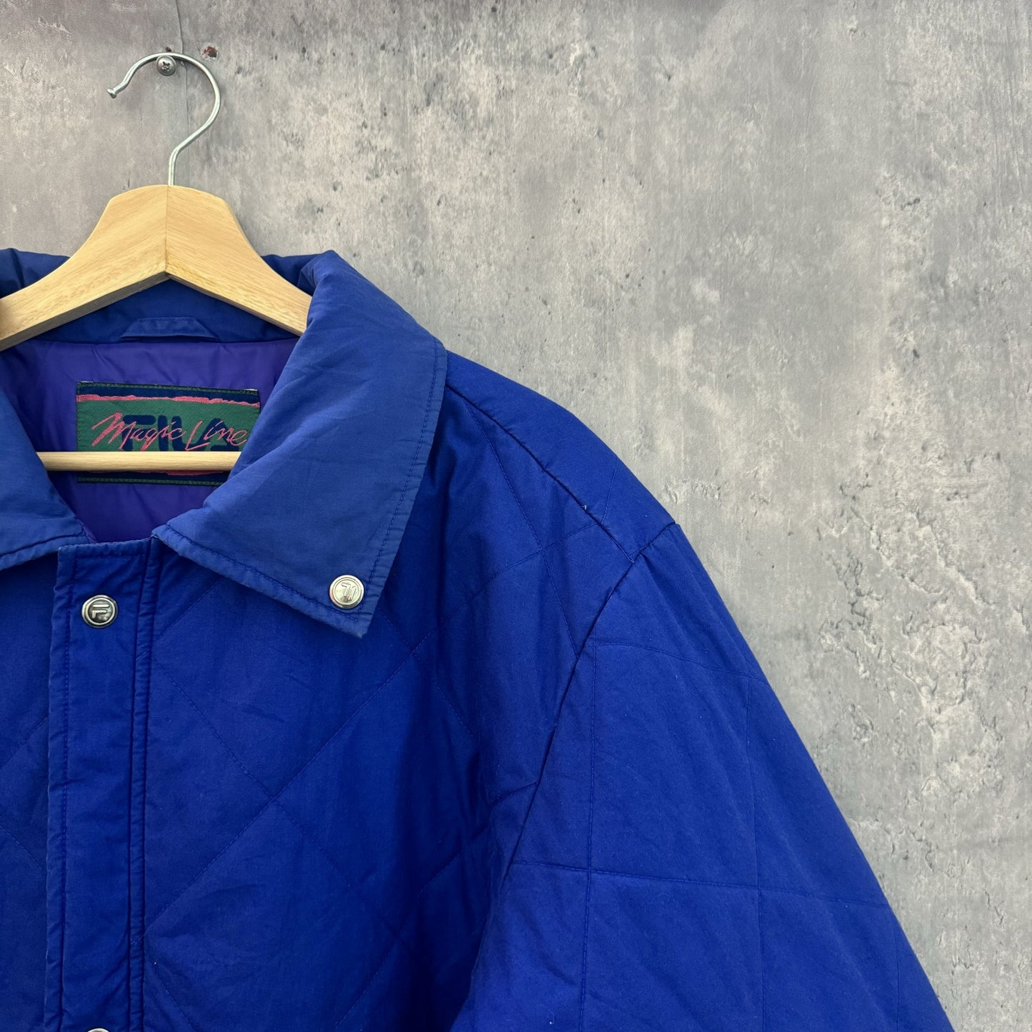 90s vintage 古着　ビンテージ　フィラ　FILA キルティング　ナイロン　スナップジャケット