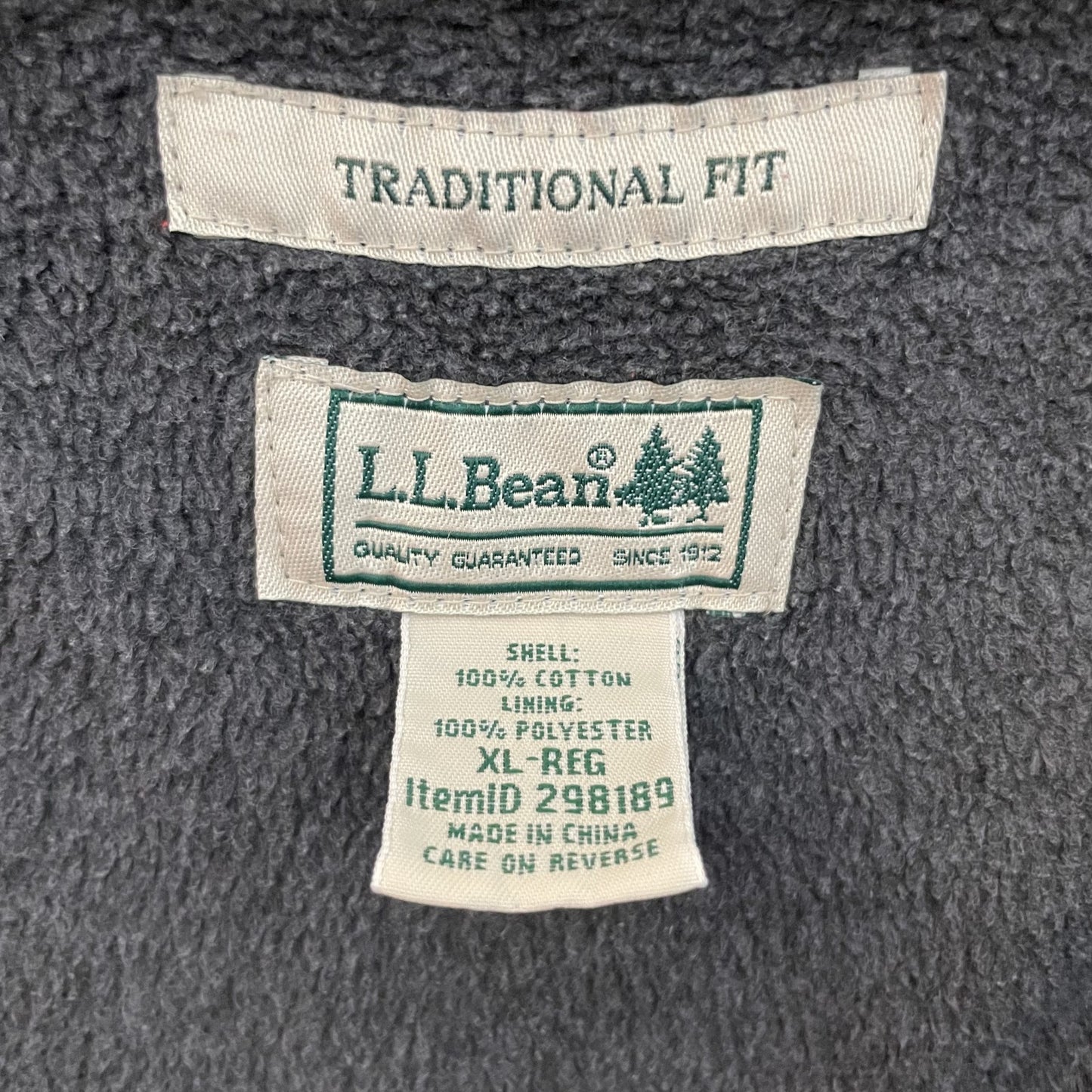 00s vintage 古着　ビンテージ　エルエルビーン　L.L.Bean 長袖シャツ　アメカジ　裏地フリース　チェック柄　ストリート　オーバーサイズ