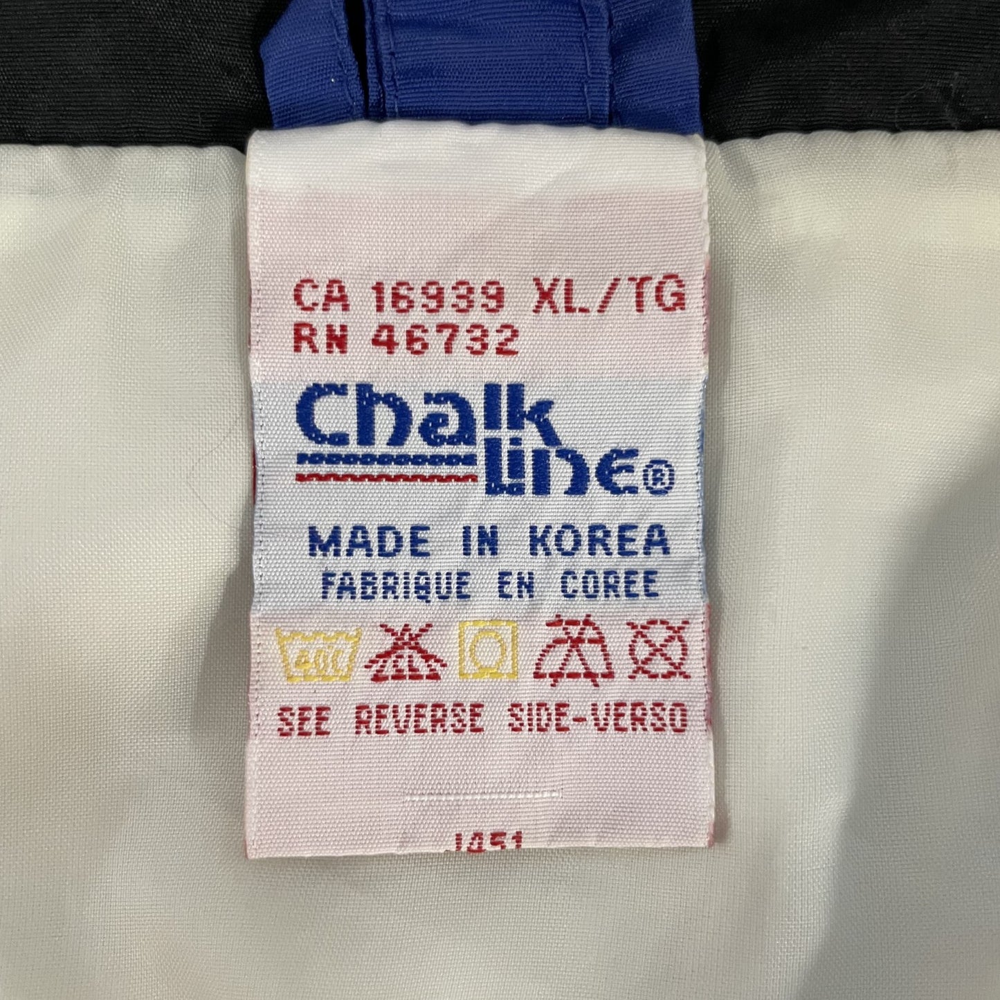 90s vintage 古着　ビンテージ　ナイロンジャケット　チョークライン　スポーツチーム　Chalk line メープルリーフス