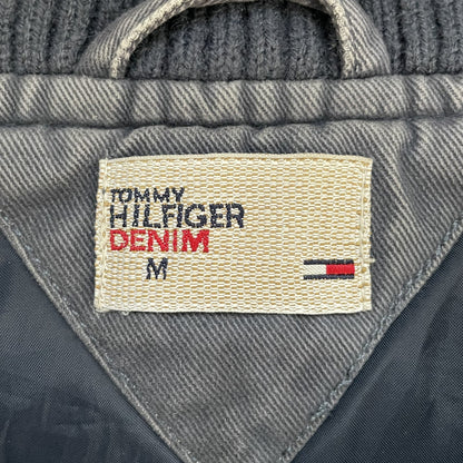 00s vintage 古着　ビンテージ　トミーヒルフィガー　TOMMYHILFIGER デニム　ダックジャケット　ロゴ刺繍　フェード　フルジップ