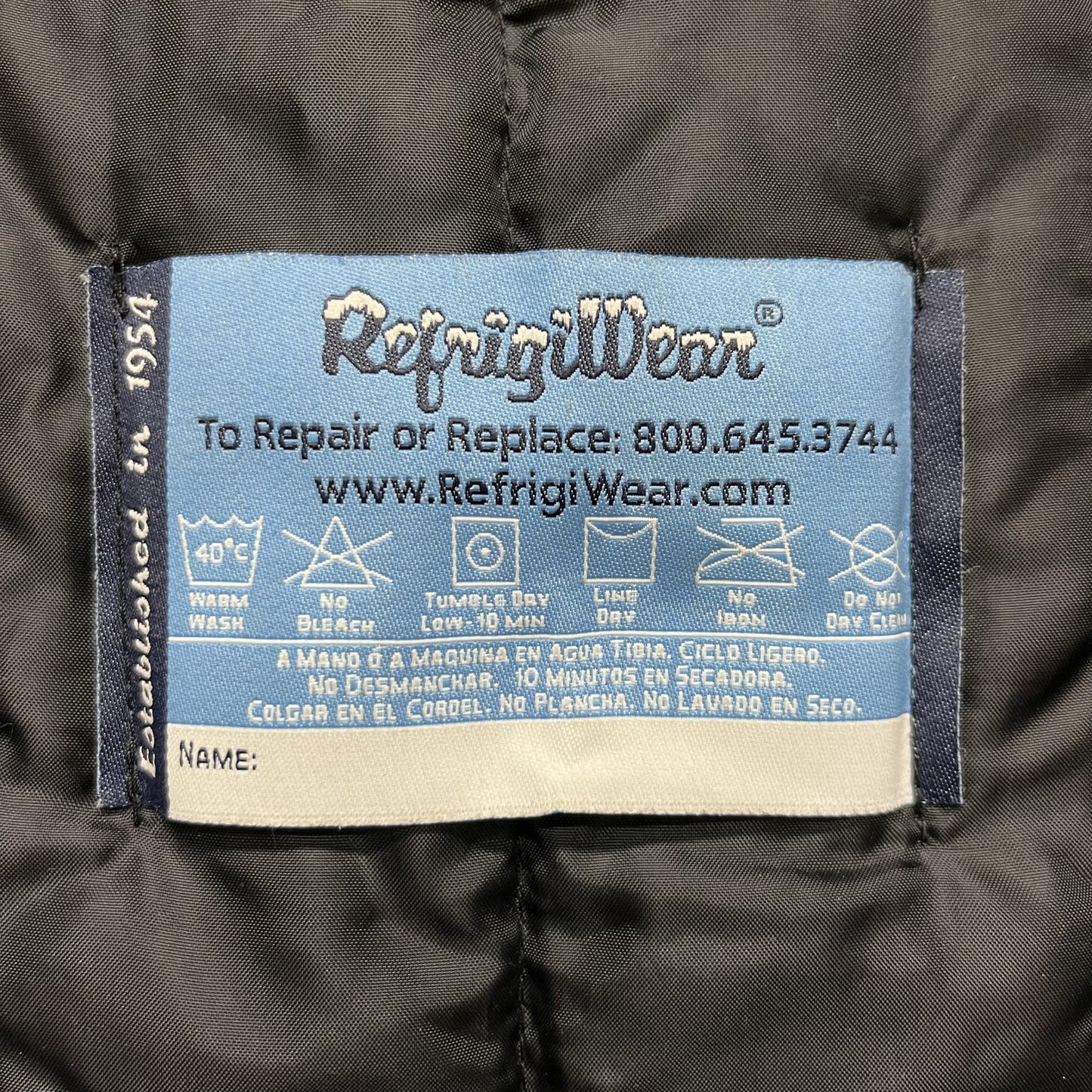 90s vintage 古着　ビンテージ　RefrigiWear ナイロンジャケット　ブルゾン　ネイビー　アメカジ　オーバーサイズ　