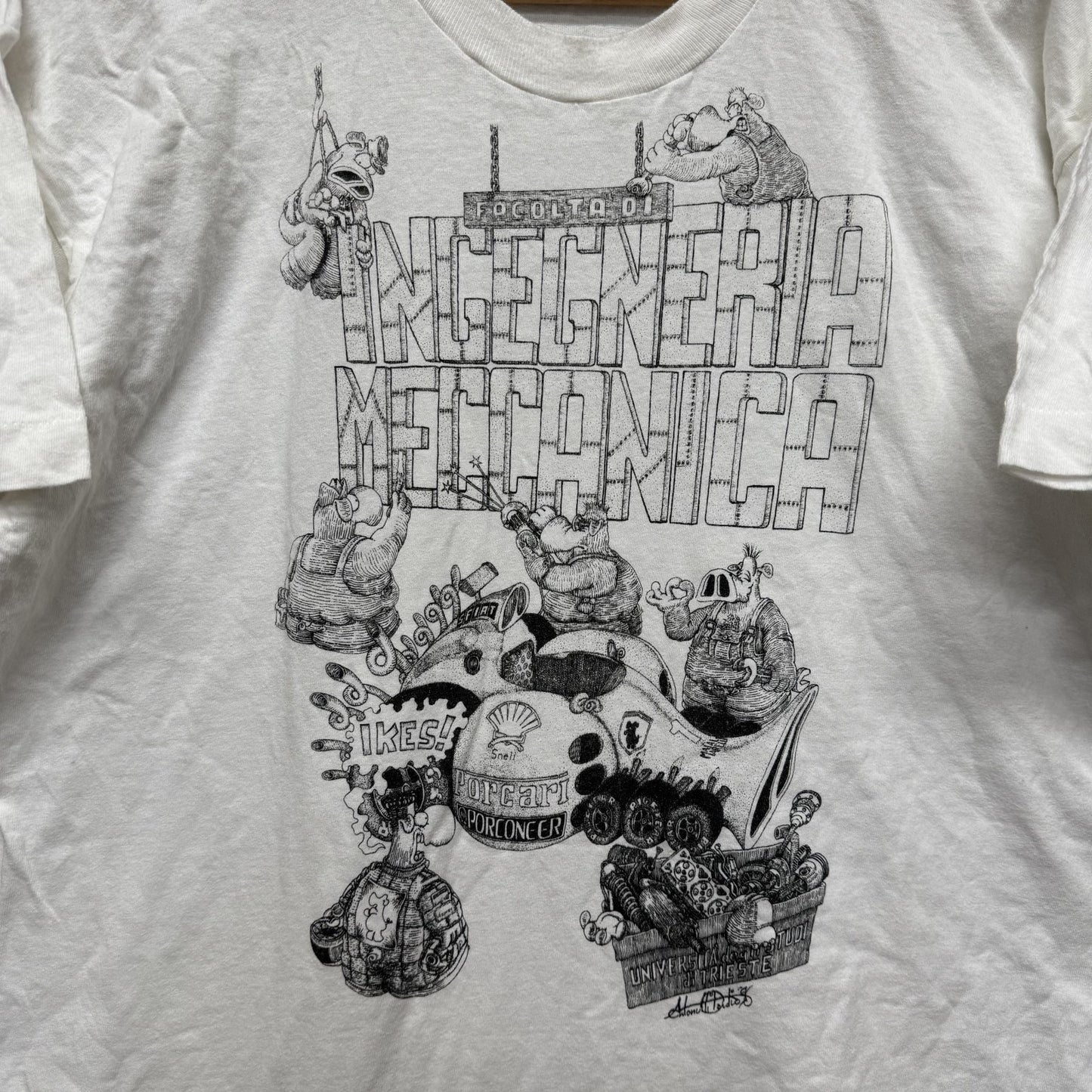 80s 90s vintage 古着　ビンテージ　Tシャツ　両シングルステッチ　モーター　ストリート　スケーター　ホワイト
