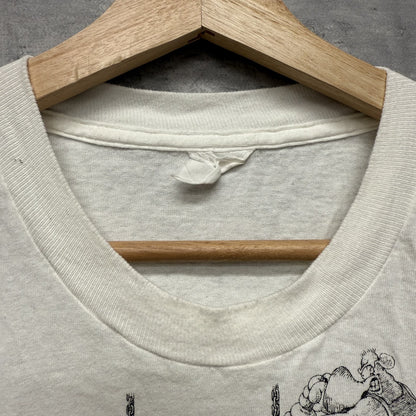 80s 90s vintage 古着　ビンテージ　Tシャツ　両シングルステッチ　モーター　ストリート　スケーター　ホワイト