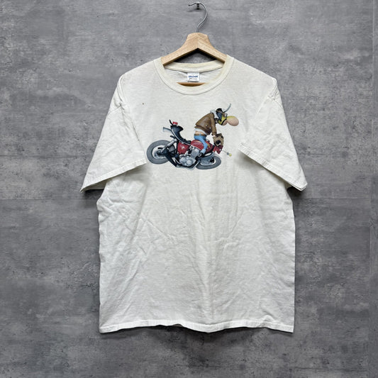 00s vintage 古着　ビンテージ　ギルだん　GILDAN ストリート　スケーター　ホワイト　プリント