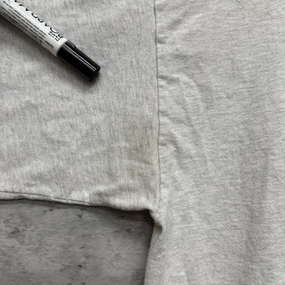 90s 00s vintage 古着　ビンテージ　BAYSIDE USA製　胸ポケット付き　ホワイト　バックプリント　