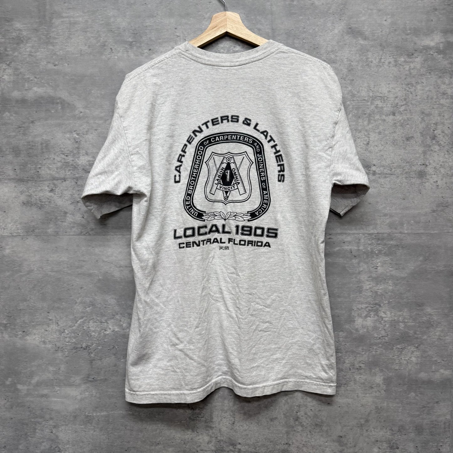 90s 00s vintage 古着　ビンテージ　BAYSIDE USA製　胸ポケット付き　ホワイト　バックプリント　