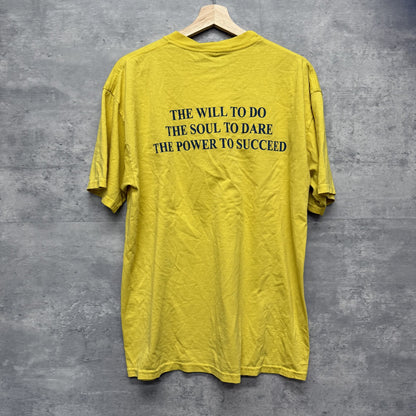 90s vintage 古着　ビンテージ　イマキュラータ大学　カレッジロゴ　イエロー　アメカジ　ストリート　スケーター