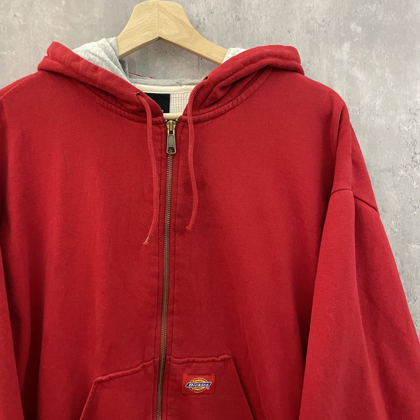 90s vintage 古着　ビンテージ　ディッキーズ　Dickies サーマル　パーカー　無地　ジップアップ　スケーター　ストリート