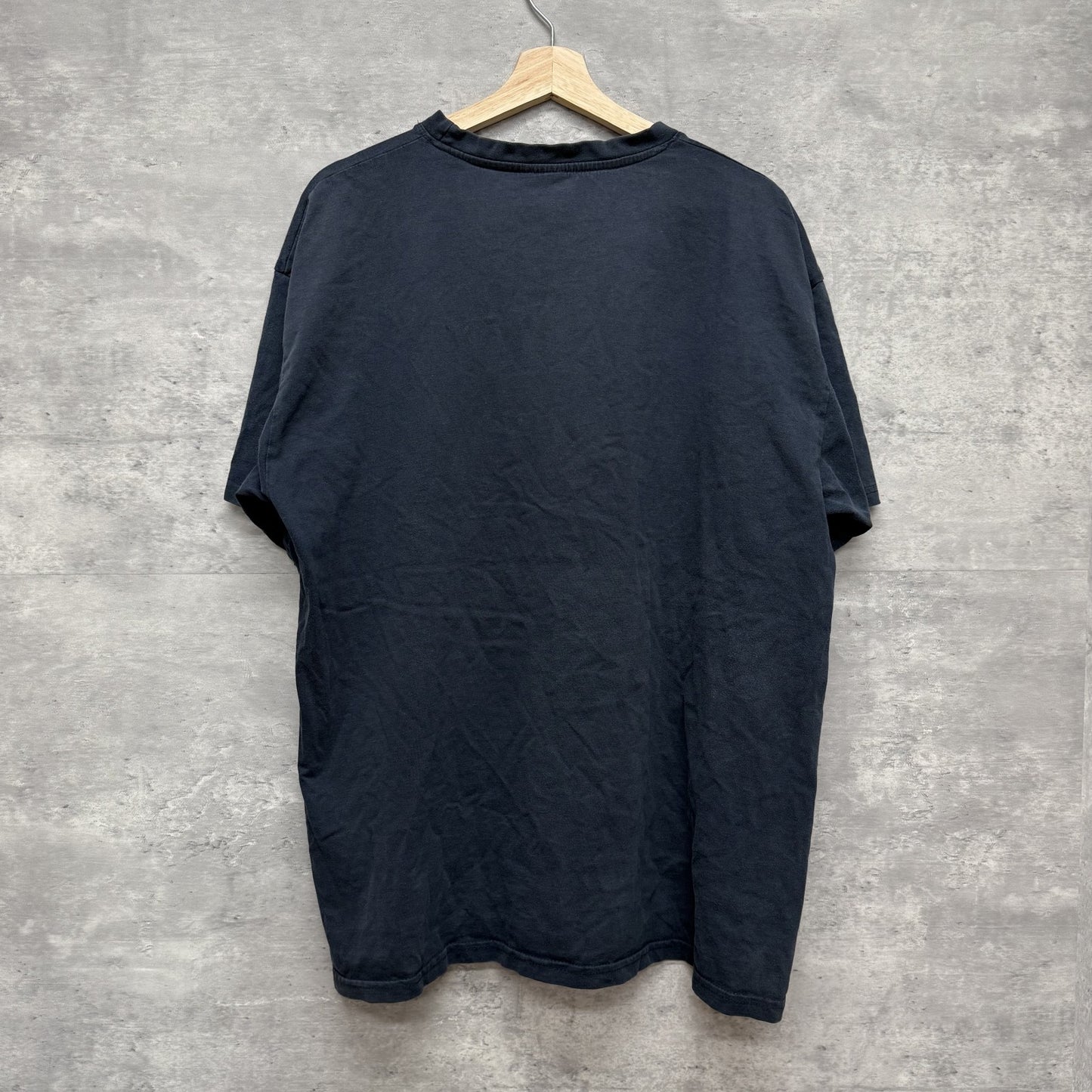 00s プリントTシャツ　シティ　ストリート　オーバーサイズ　ダイバーサイン　SIGNESTシャツ　ネイビー