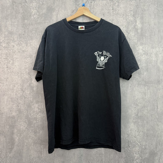 00s vintage 古着　ビンテージ　フルーツオブザルーム　Tシャツ　カジュアル　ストリート　胸プリント　ブラック