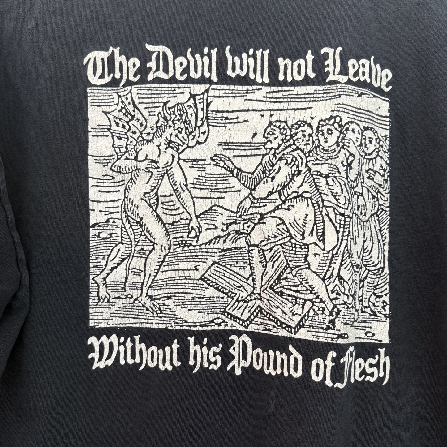 00s vintage 古着　ビンテージ　フルーツオブザルーム　Tシャツ　カジュアル　ストリート　胸プリント　ブラック