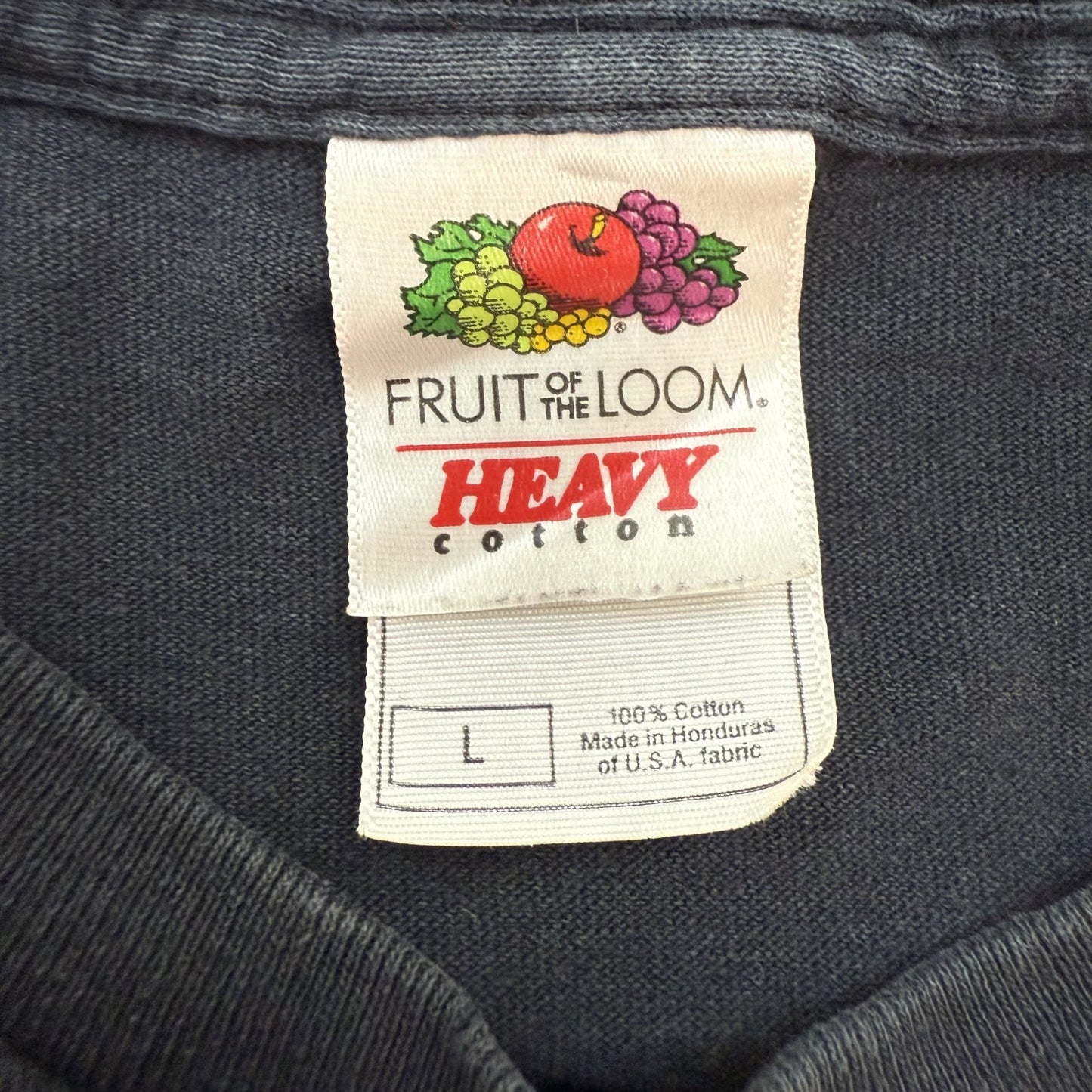 00s vintage 古着　ビンテージ　フルーツオブザルーム　Tシャツ　カジュアル　ストリート　胸プリント　ブラック