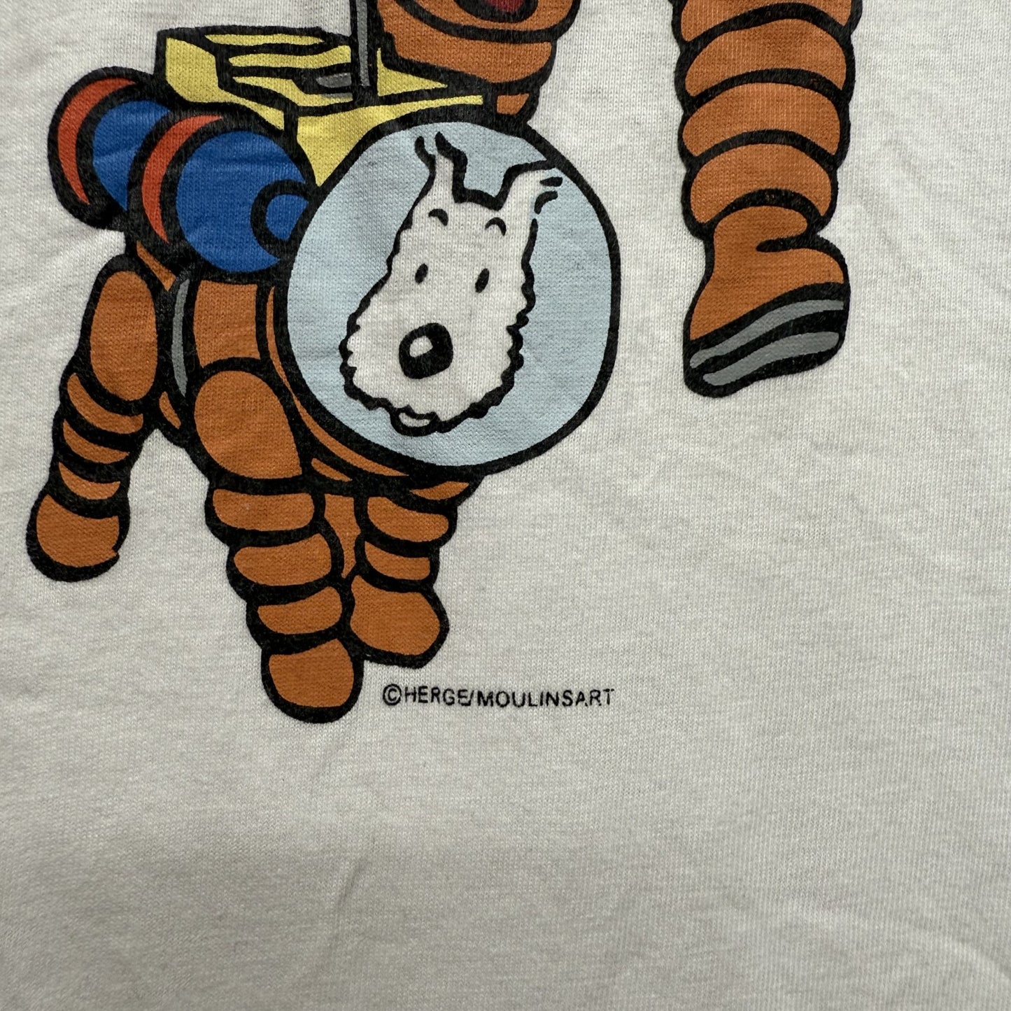 TINTIN タンタン　Tシャツ　キャラクター　カジュアル　ホワイト　メンズ