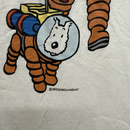TINTIN タンタン　Tシャツ　キャラクター　カジュアル　ホワイト　メンズ