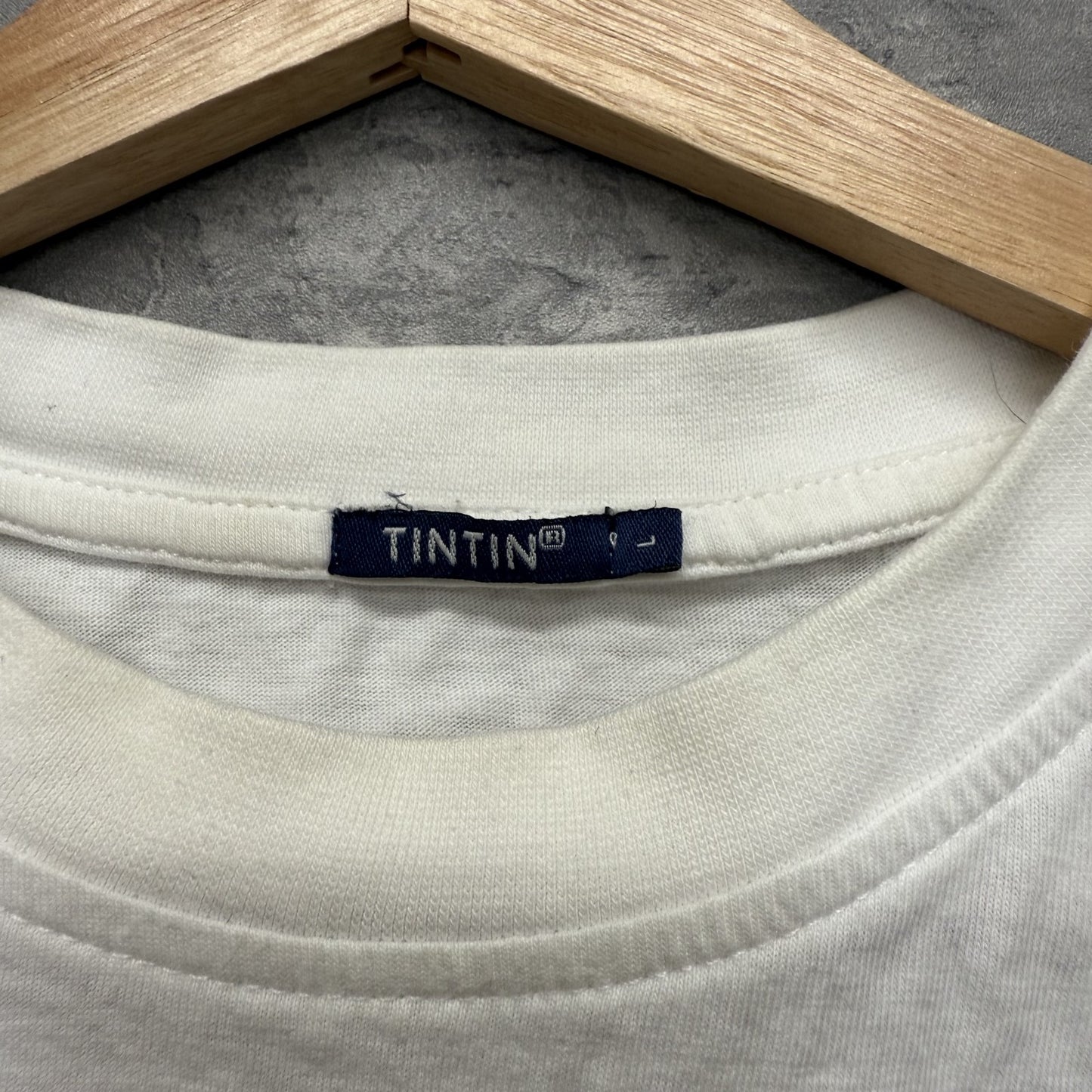 TINTIN タンタン　Tシャツ　キャラクター　カジュアル　ホワイト　メンズ