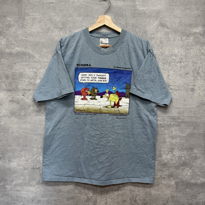 00s vintage 古着　ビンテージ　PORT and COMPANY Tシャツ　カジュアアル　スカイブルー
