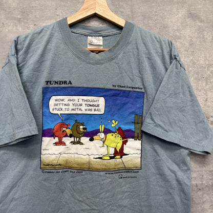 00s vintage 古着　ビンテージ　PORT and COMPANY Tシャツ　カジュアアル　スカイブルー