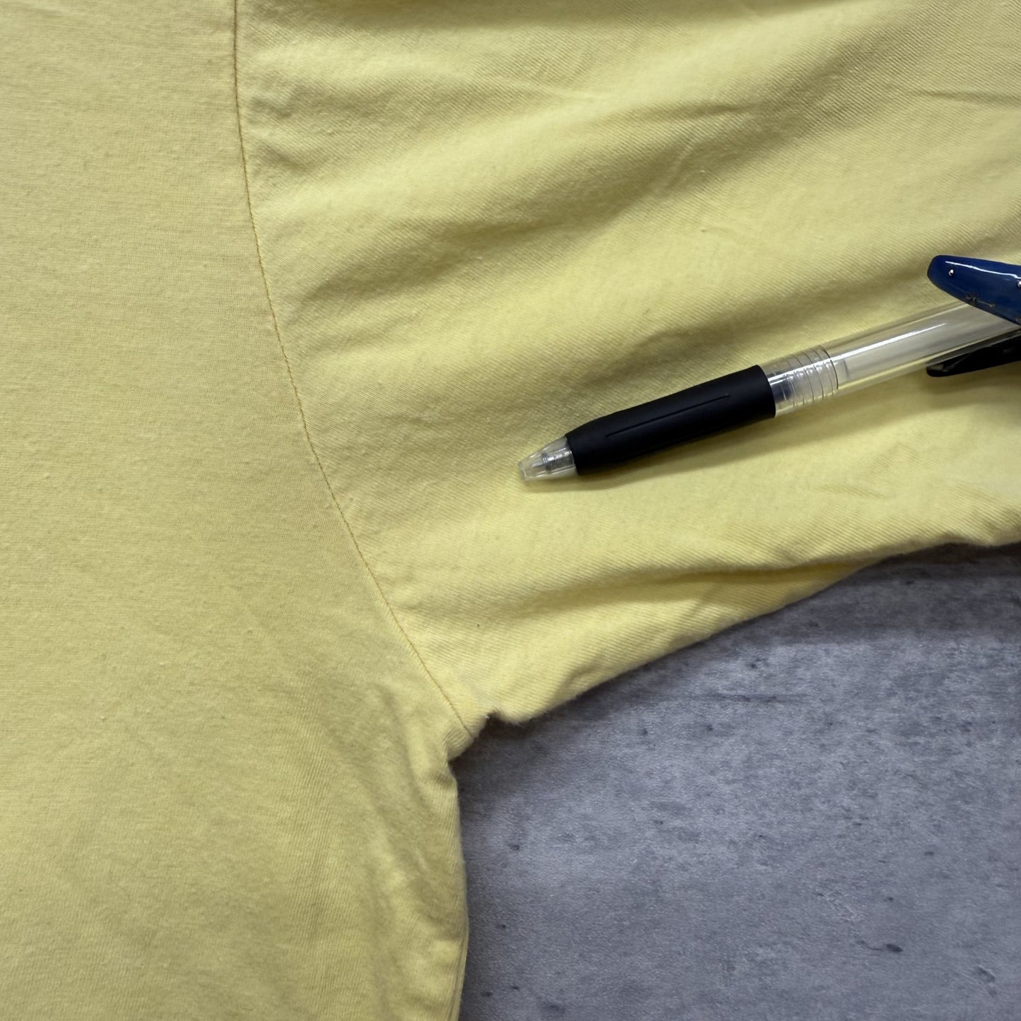 00s vintage 古着　ビンテージ　Tシャツ　LIGNE7 リンガー　アメカジ　カジュアル　フロントロゴ　イエロー