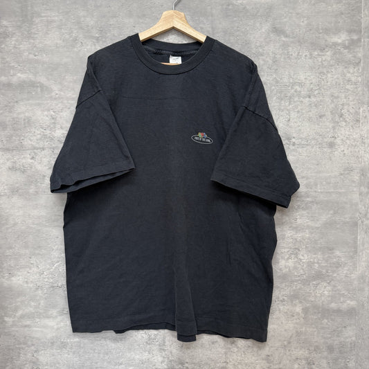 90s vintage 古着　ビンテージ　フルーツオブザルーム　Tシャツ　胸元ロゴ　両シングル　ユーロ　オーバーサイズ