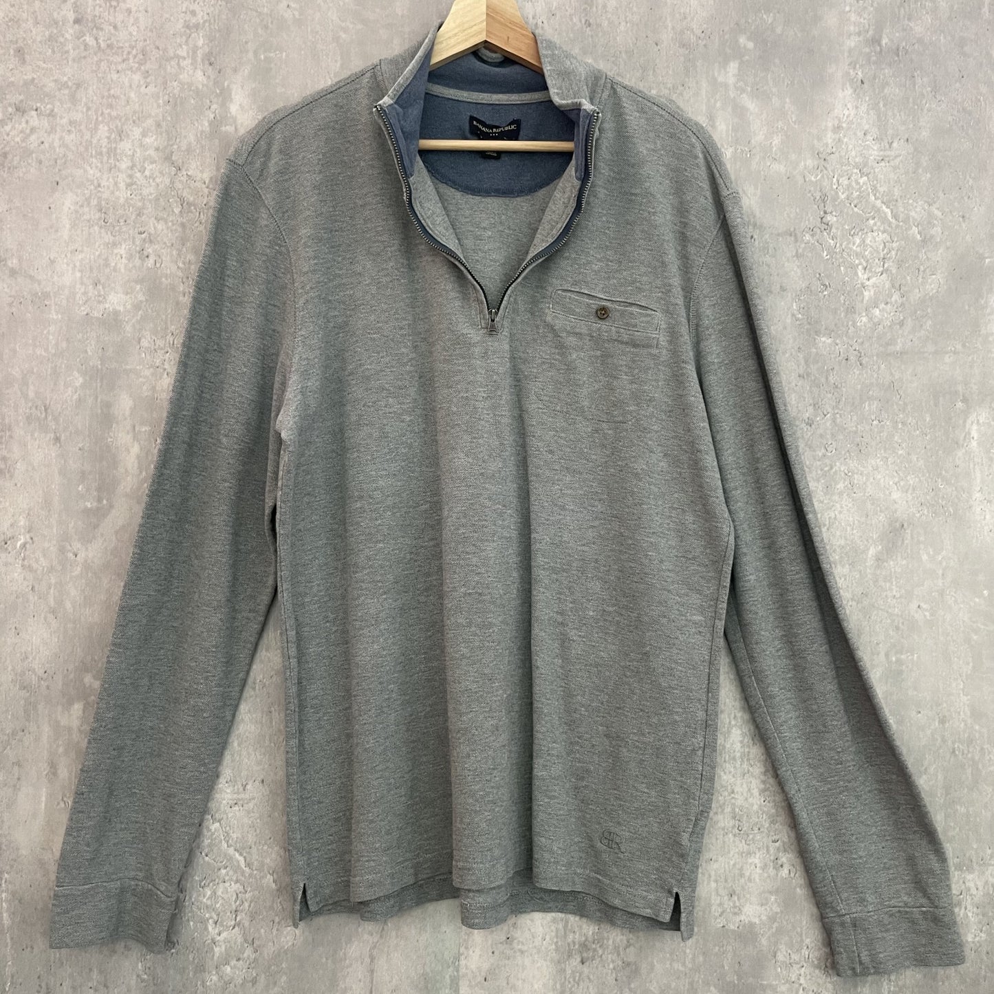 00s vintage 古着　ビンテージ　バナナリパブリック　BANANA REPUBLIC ハーフジップ　長袖