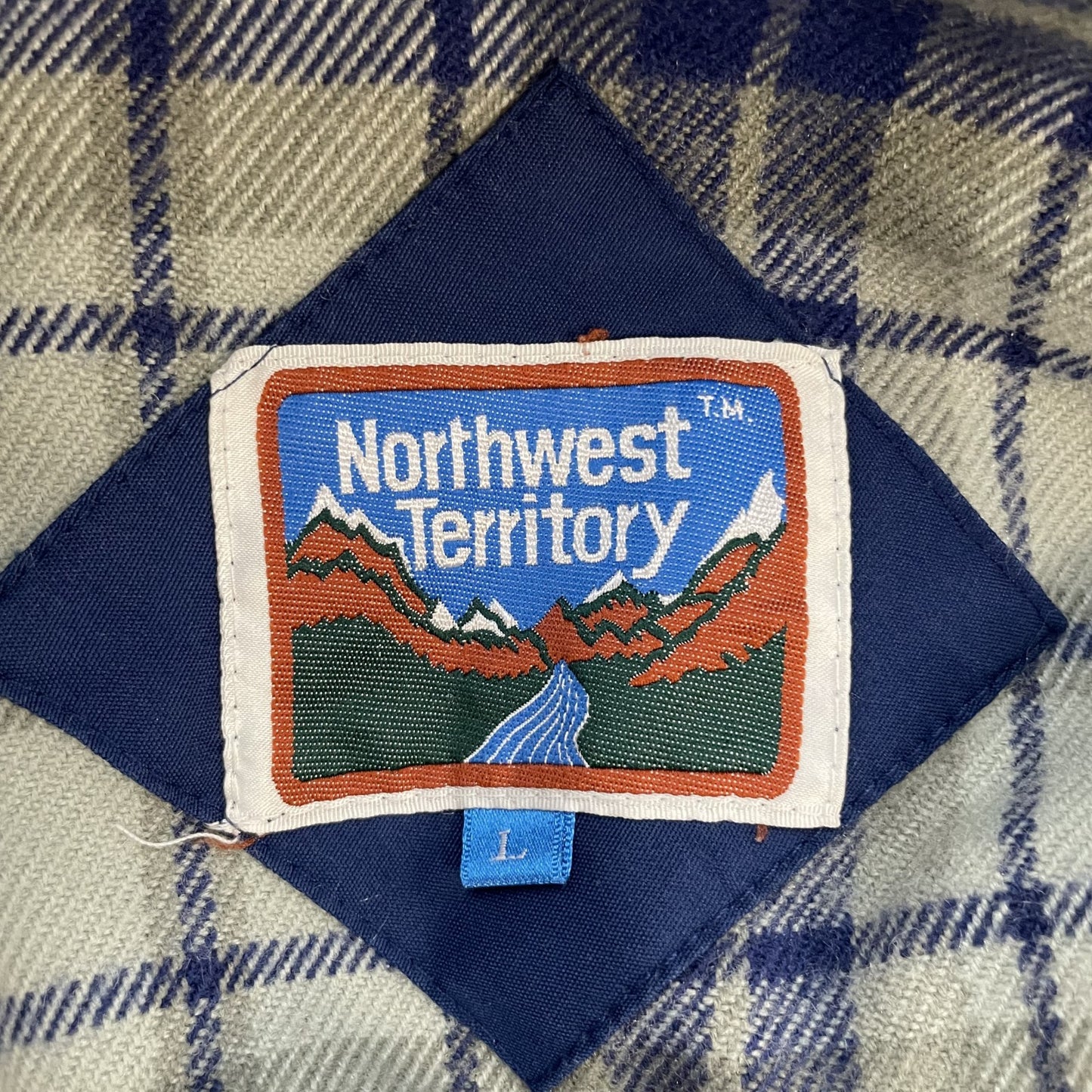 90s vintage 古着　ビンテージ　ノースウェスト　マウンテンジャケット　アウトドア　裏地チェック　Northwest Territory ネイビー