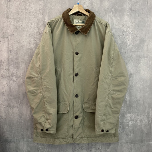 90s vintage 古着　ビンテージ　エルエルビーン　L.L.Bean アウトドア　ハンティングジャケット　襟コーデュロイ　メンズ