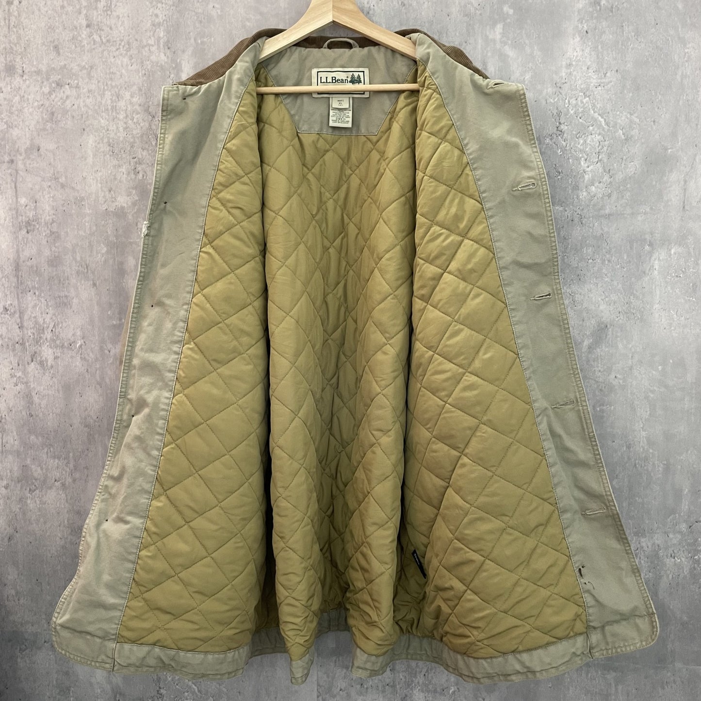 90s vintage 古着　ビンテージ　エルエルビーン　L.L.Bean アウトドア　ハンティングジャケット　襟コーデュロイ　メンズ