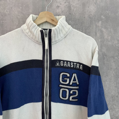 00s vintage　古着　ビンテージ　GAASTRA ニット　ガストラ　ジップアップ　オーバーサイズ　マリンブランド