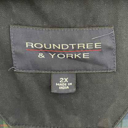 00s vintage 古着　ビンテージ　スウィングジャケット　ブルゾン　ROUNDTREE&YORK 裏地チェック　フェード　オーバーサイズ