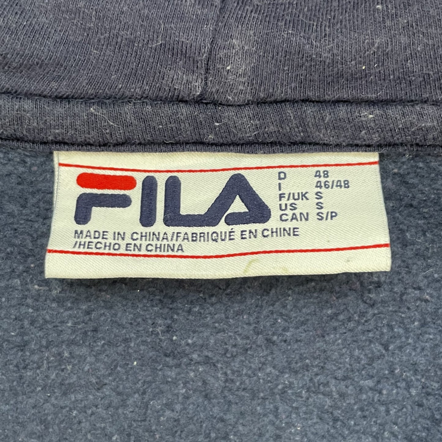 00s vintage 古着　ビンテージ　フィラ　FILA パーカー　フルジップ　バックロゴ　メンズ