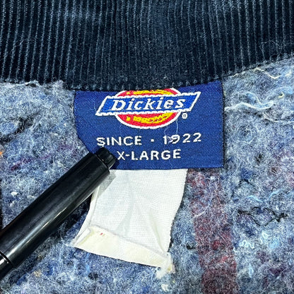 90s Dickies デニムカバーオールジャケット ディッキーズ ワークジャケット 裏地ブランケット 90年代 古着 ビンテージ 長袖  XL インディゴ